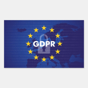 Pegatina Rectangular Resumen de seguridad del Reglamento General de Pro