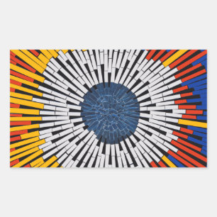 Pegatina Rectangular Resumen en cinta: arranque