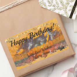 Pegatina Rectangular Resumen Sunset 0612