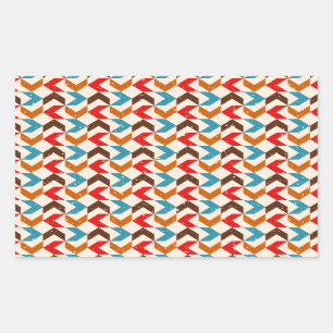 Pegatina Rectangular Retro