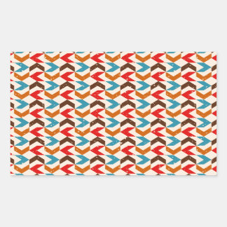 Pegatina Rectangular Retro