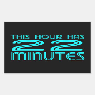 Pegatina Rectangular Retro - 22 minutos