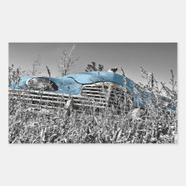 Pegatina Rectangular Retro Cincuenta Ausentes Antigüedad de Automóvil A