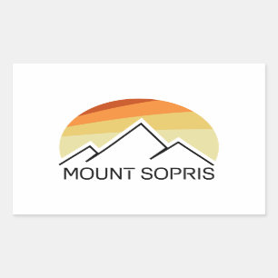 Pegatina Rectangular Retro de Monte Sopris