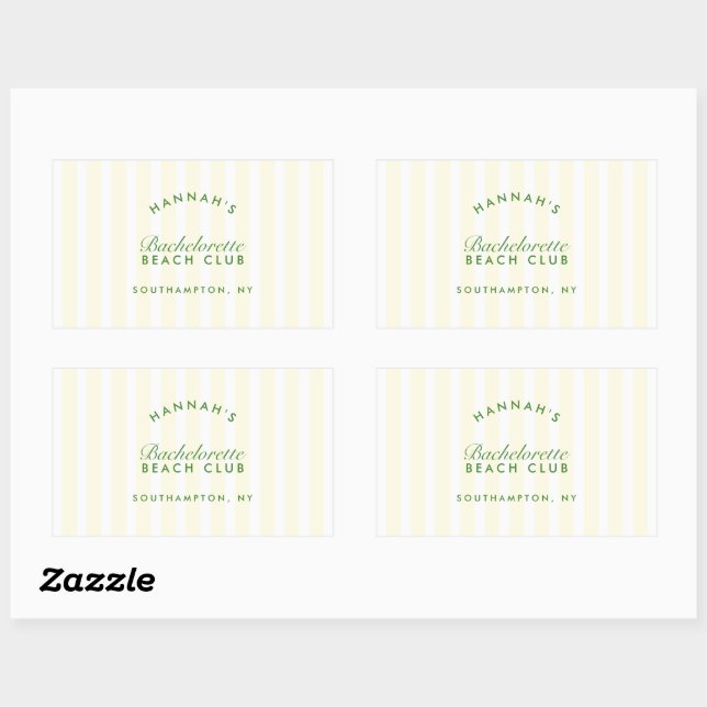 Pegatina Rectangular Retro Moderno amarillo y verde personalizado (Hoja)