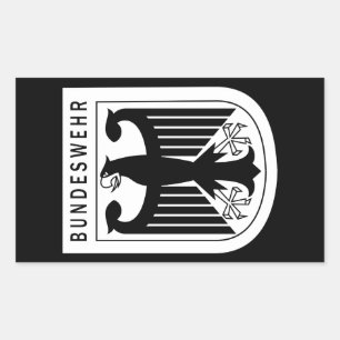 Pegatina Rectangular Retro - República Federal de Alemania Bundeswehr