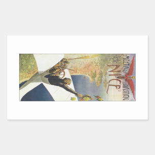 Pegatina Rectangular Reunión de Aviación de Niza