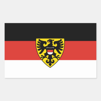 Pegatina Rectangular Reutlingen city flag germany symbol emblem coat ar
