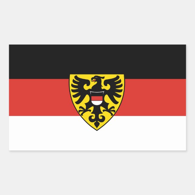 Pegatina Rectangular Reutlingen city flag germany symbol emblem coat ar (Anverso)