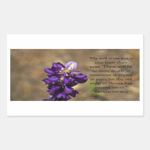 Pegatina Rectangular Revelación 21:4