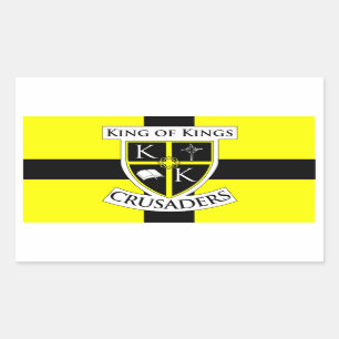 Pegatina Rectangular Rey de reyes Crusaders Flag Sticker