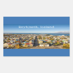 Pegatina Rectangular Reykjavik Islandia