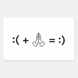 Pegatina Rectangular Rezar puede cambiar mi estado de ánimo - fe cristi