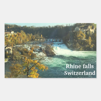 Pegatina Rectangular Rhine Falls en Suiza