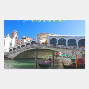 Pegatina Rectangular Rialto Bridge Venice - Pro Photo