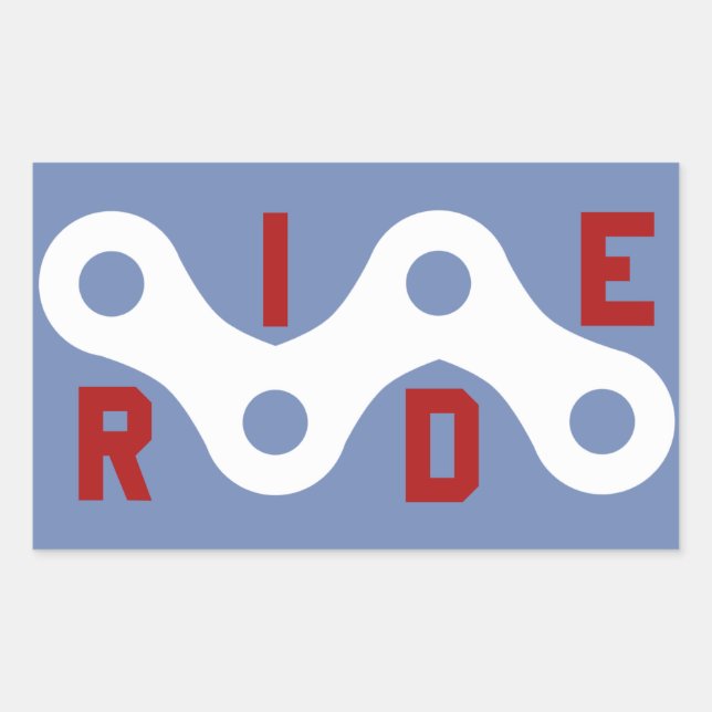 Pegatina Rectangular Ride (cadena) (Anverso)
