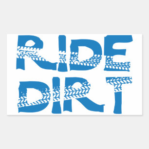 Pegatina Rectangular Ride Dirt