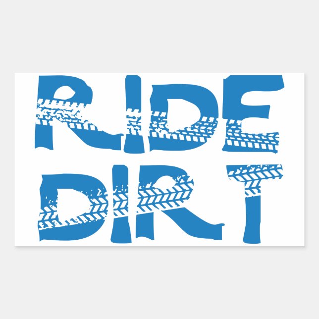 Pegatina Rectangular Ride Dirt (Anverso)