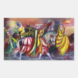 PEGATINA RECTANGULAR RIDERS EN LA NOCHE