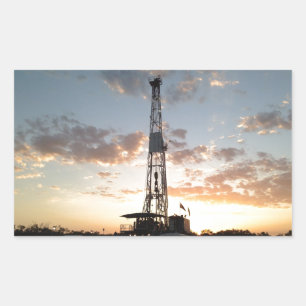 Pegatina Rectangular Rig de perforación del oeste de Texas