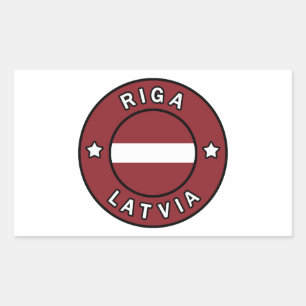 Pegatina Rectangular Riga Latvia