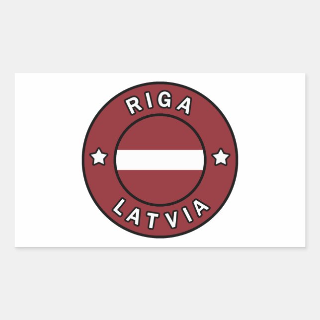 Pegatina Rectangular Riga Latvia (Anverso)