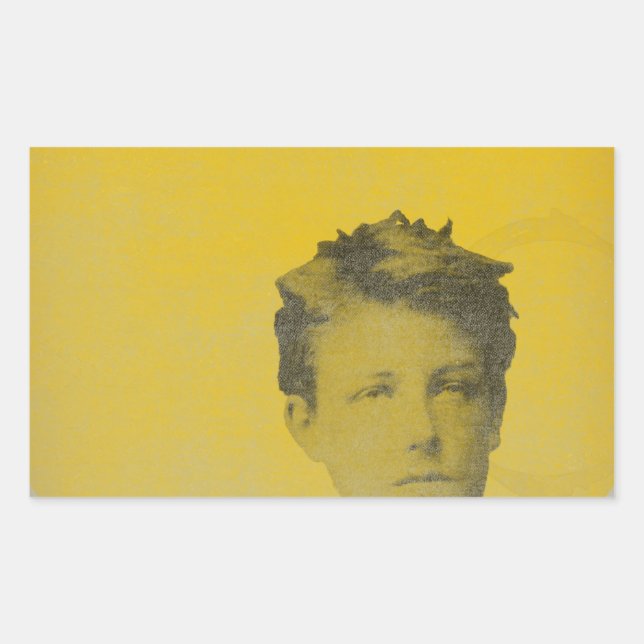 Pegatina Rectangular Rimbaud (Anverso)