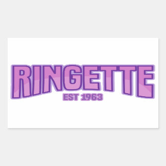 Pegatina Rectangular Ringette Est. Camiseta de 1963