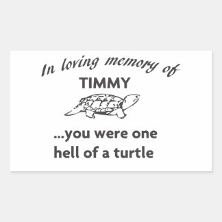 PEGATINA RECTANGULAR RIP TIMMY