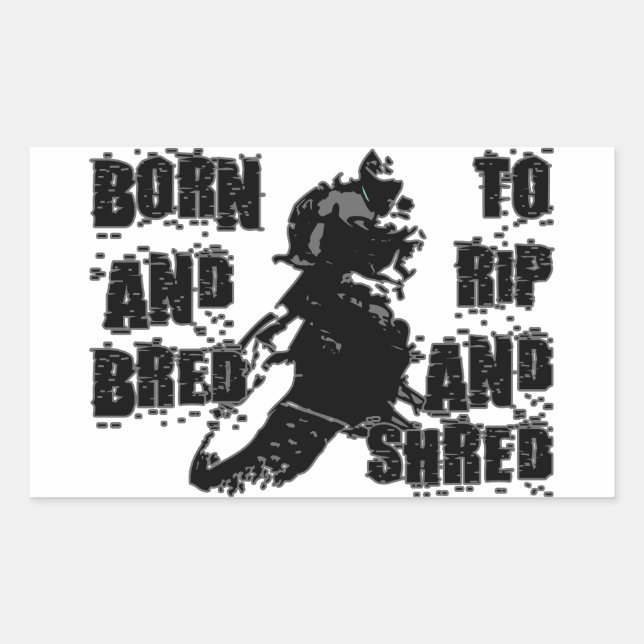 Pegatina Rectangular Rip Y Shred (Anverso)