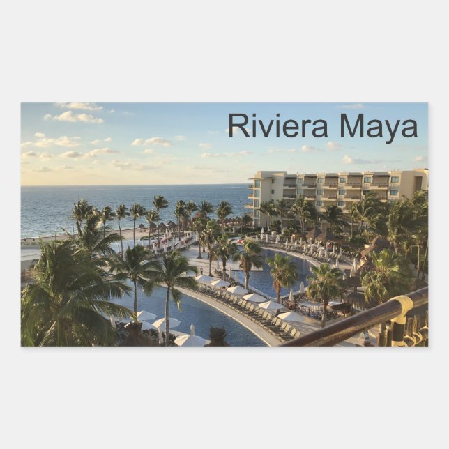 Pegatina Rectangular Riviera Maya Cancún México - Pegatinas Rectangle (Anverso)