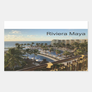 Pegatina Rectangular Riviera Maya Cancún México - Pegatinas Rectangle