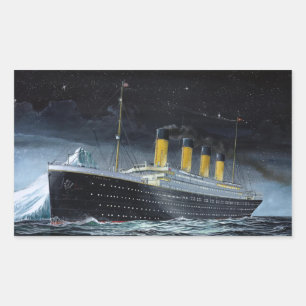 Pegatina Rectangular RMS Titanic