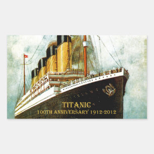 Pegatina Rectangular RMS Titanic 100º aniversario