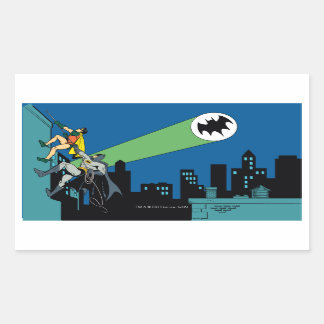 Pegatina Rectangular Robin Y Batman Climb