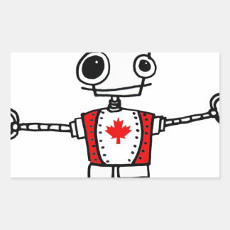 Pegatina Rectangular Robot canadiense