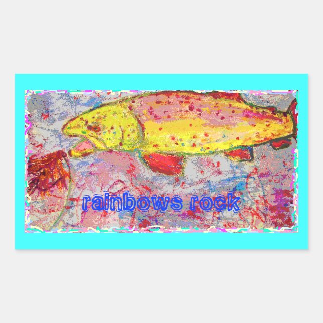 Pegatina Rectangular roca de barrancos (Anverso)