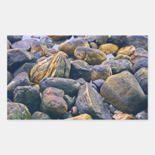 Pegatina Rectangular Rocas coloridas