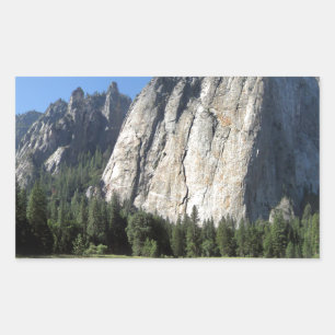 Pegatina Rectangular Rocas de la catedral - Yosemite