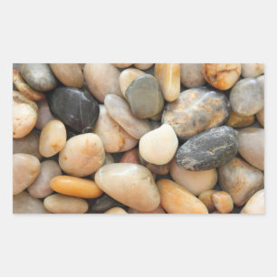 Pegatina Rectangular Rocas, guijarros y piedras