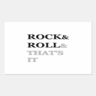 Pegatina Rectangular Rock and Roll y eso es todo
