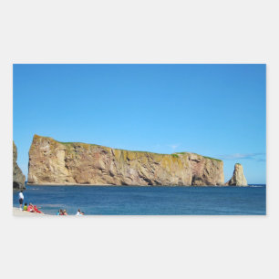 Pegatina Rectangular Rock percé en el Golfo de San Lorenzo