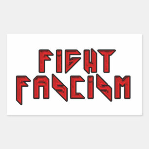 Pegatina Rectangular Rockero retro - Combatir el fascismo