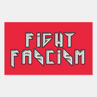 Pegatina Rectangular Rockero retro - Combatir el fascismo