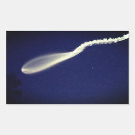 Pegatina Rectangular Rocket Jellyfish
