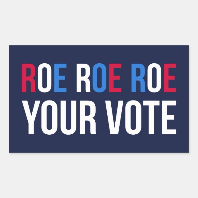 Pegatina Rectangular Roe su voto II (Anverso)