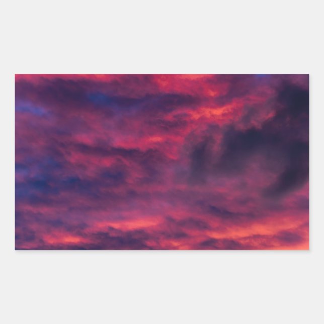Pegatina Rectangular rojo de agosto (Anverso)