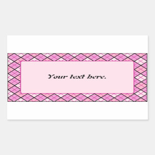 Pegatina Rectangular Rojo rosado