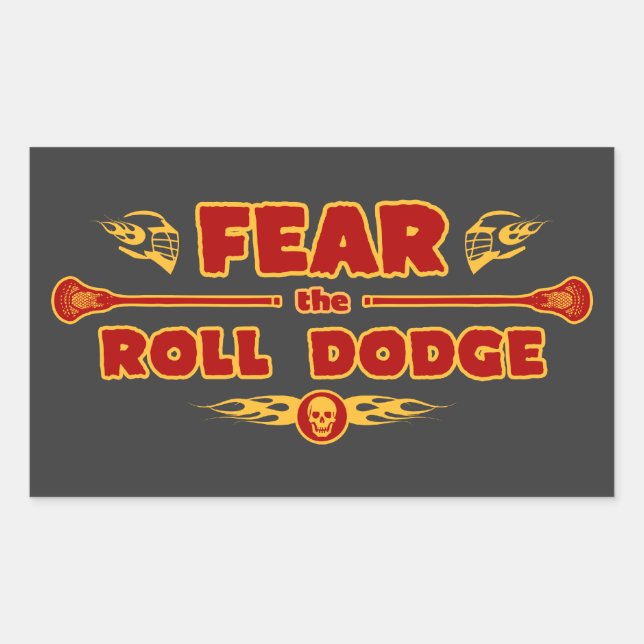 Pegatina Rectangular Roll Dodge (Anverso)