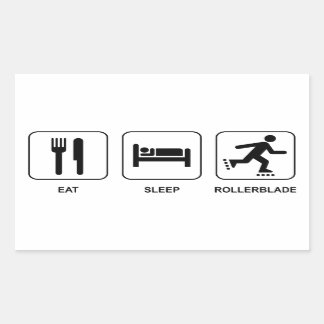 Pegatina Rectangular Rollerblade Eee Sleep